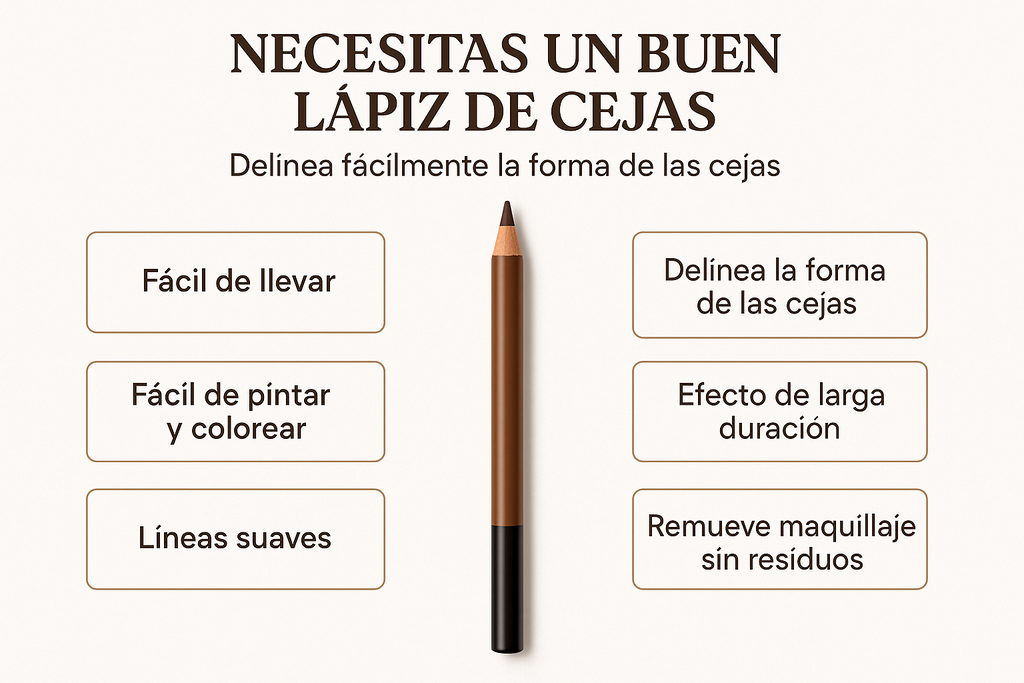 Lápiz de Cejas de 4 Puntas - Definición Perfecta y Natural