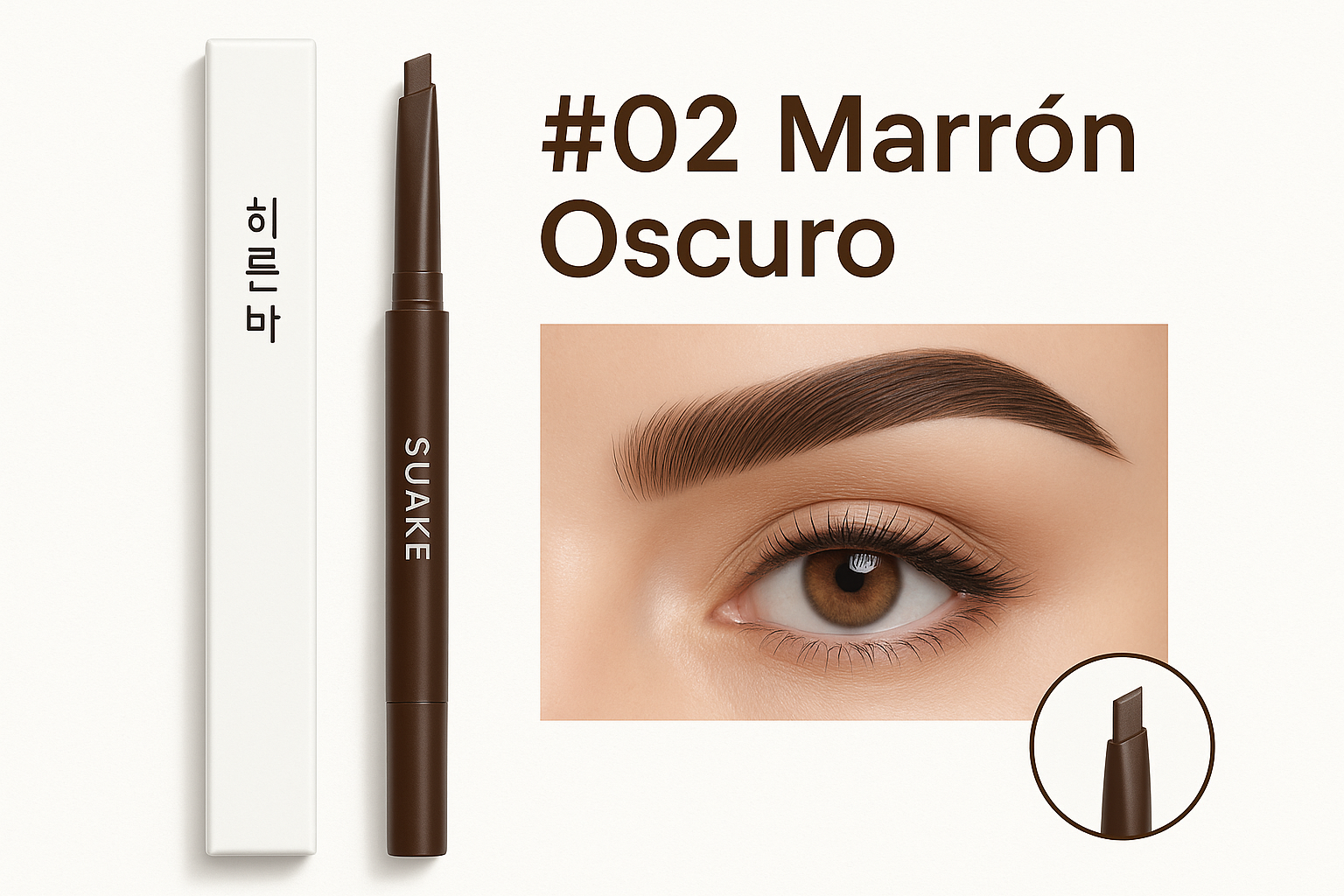 Lápiz de Cejas de 4 Puntas - Definición Perfecta y Natural